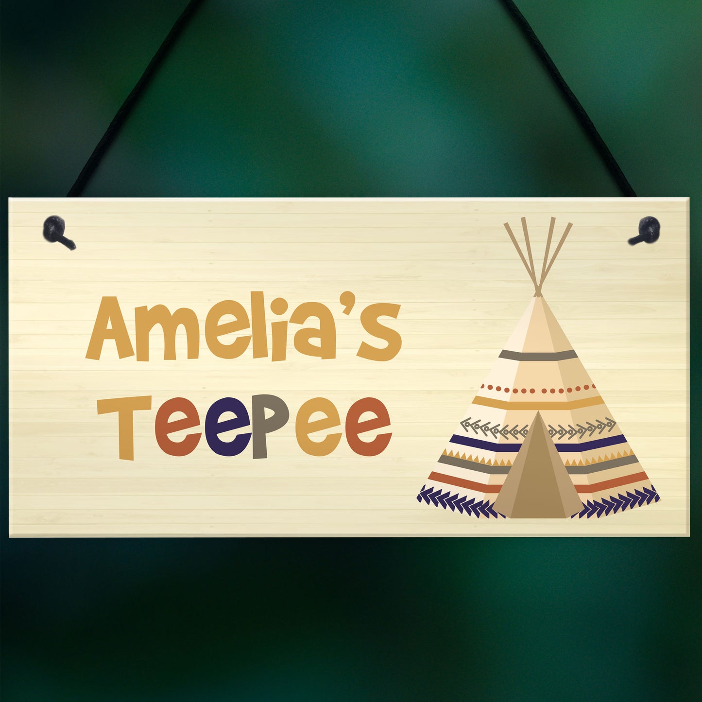 PERSONALISED Teepee Playhouse Den Home Decor Sign Gift