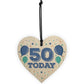 50th Birthday Wood Heart Gift Birthday Decoration 50th Birthday