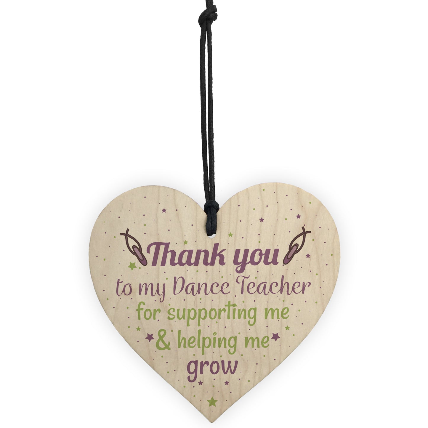 Dance Teacher Friendship Gift Wooden Heart Sign Thank You Gift