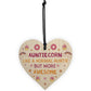 Handmade Auntie Gift Novelty Sister Plaque Wooden Heart