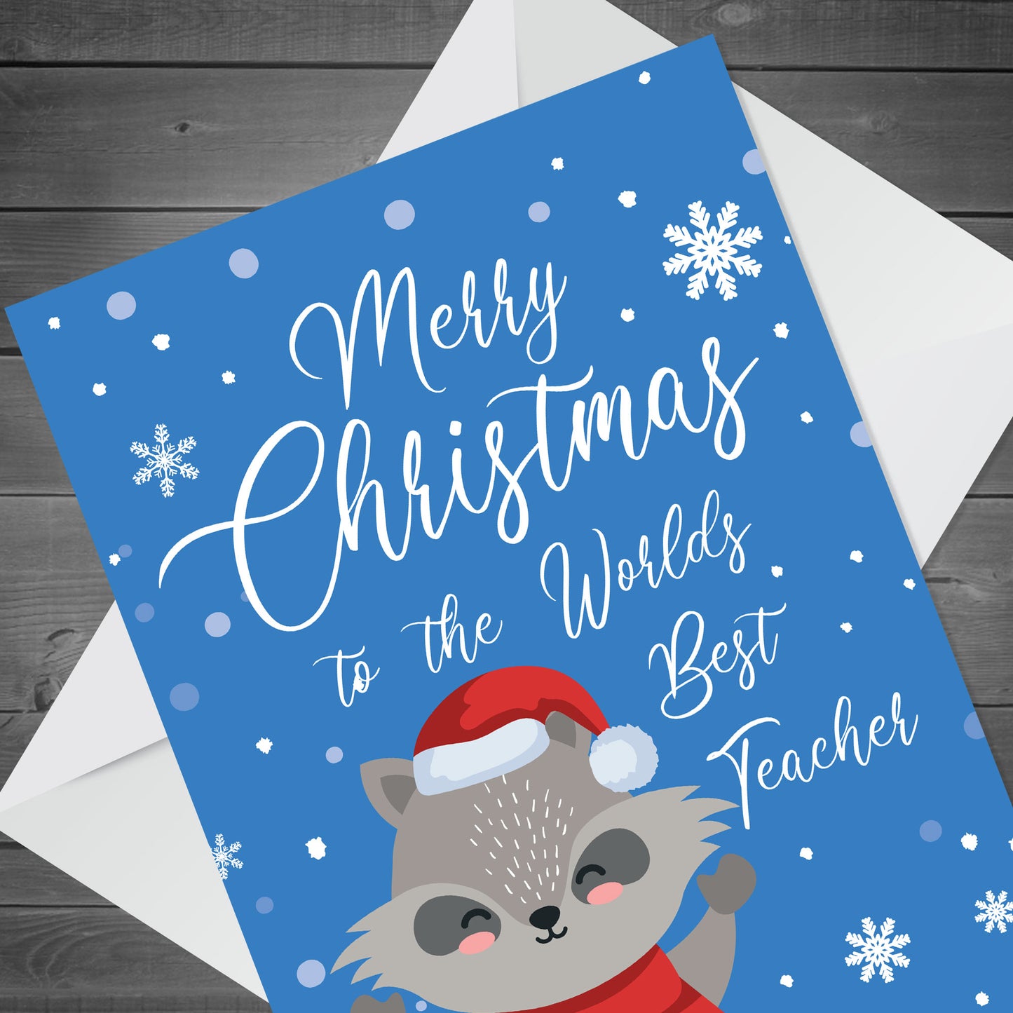 Christmas Card For Teacher Childrens Kids Thank You Card