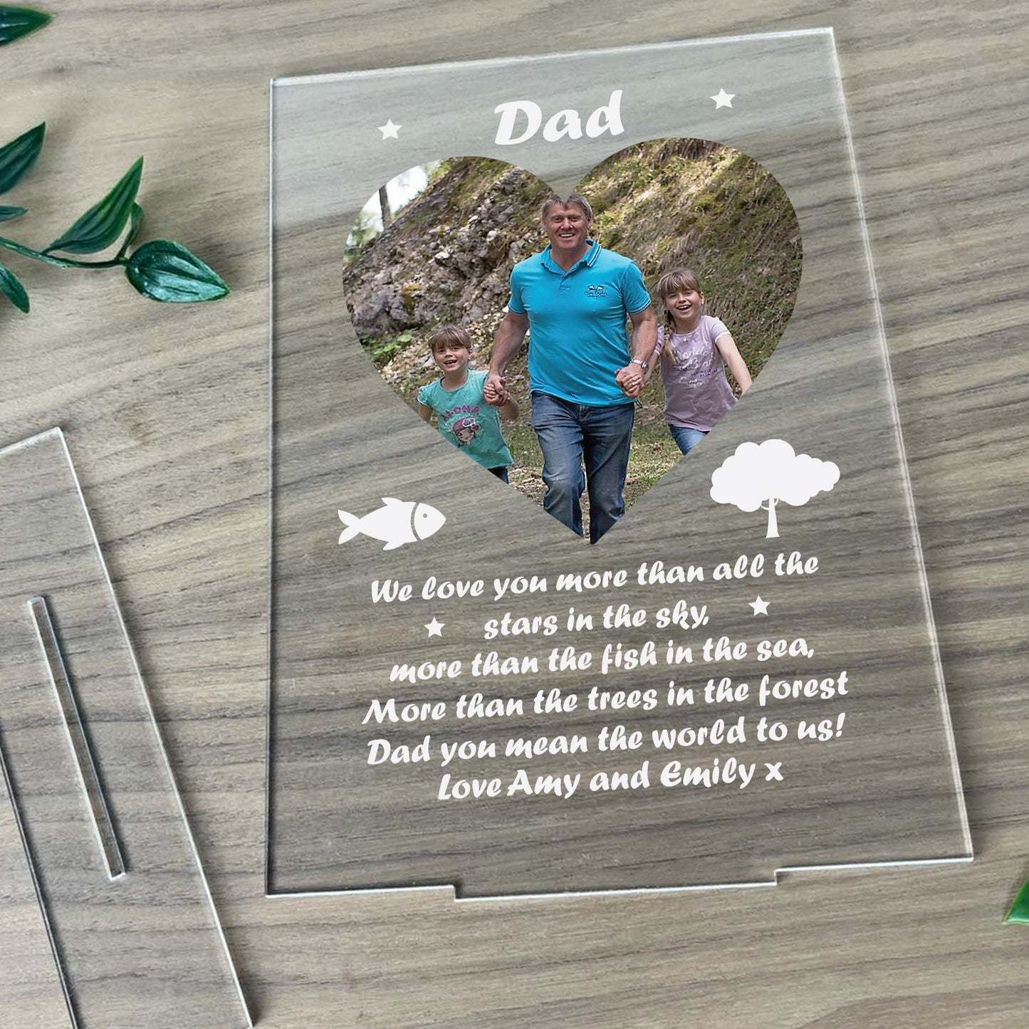 Personalised Fathers Day Gift Photo Plaque Dad Gift For Birthday