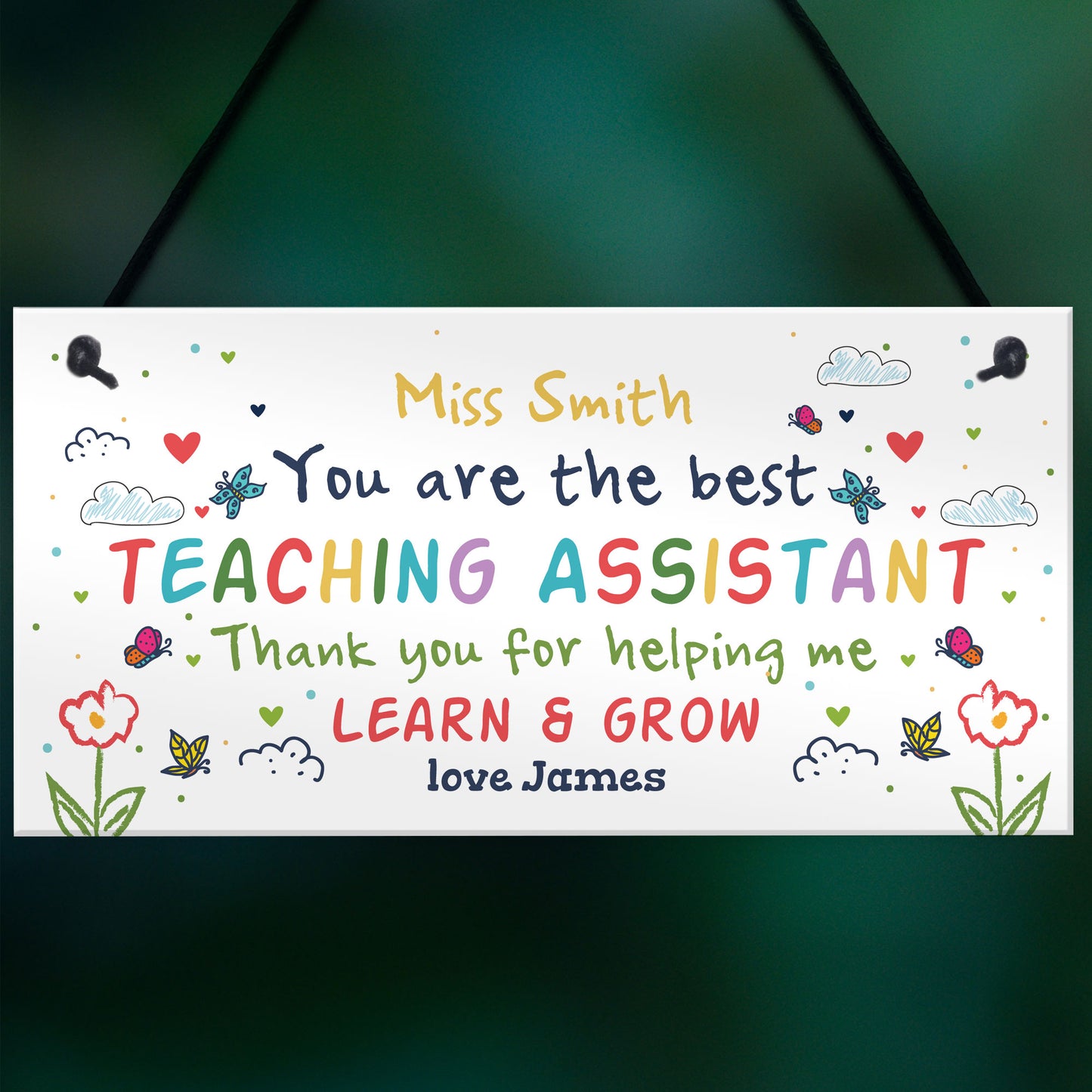 Teacher Gift Personalised Leaving Present TA Assistant Gift