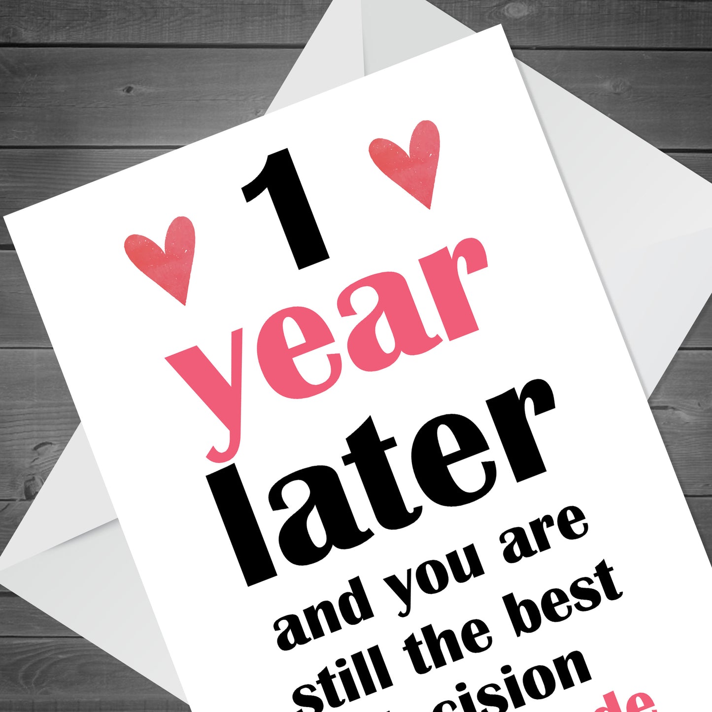 1st Anniversary Card Anniversary Card for Girlfriend Boyfriend