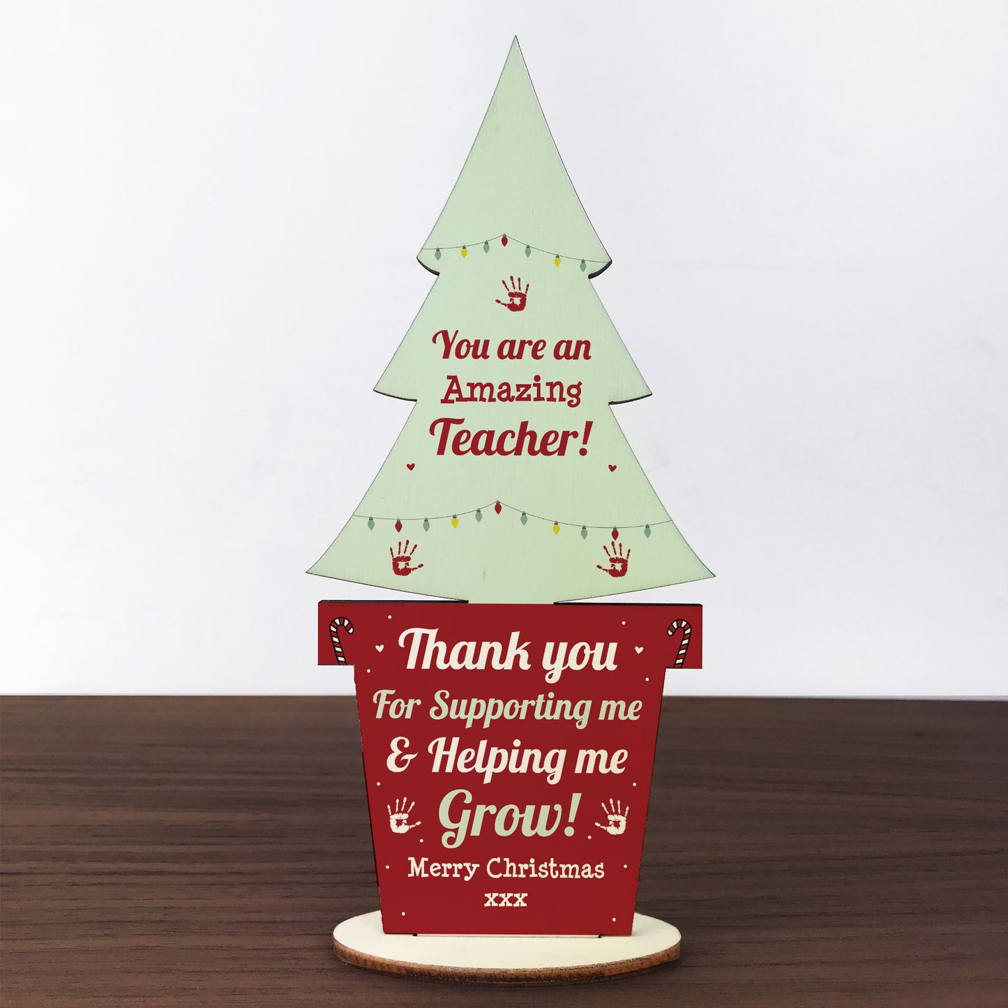 Christmas Gift For Amazing Teacher Wood Christmas Tree Thankyou