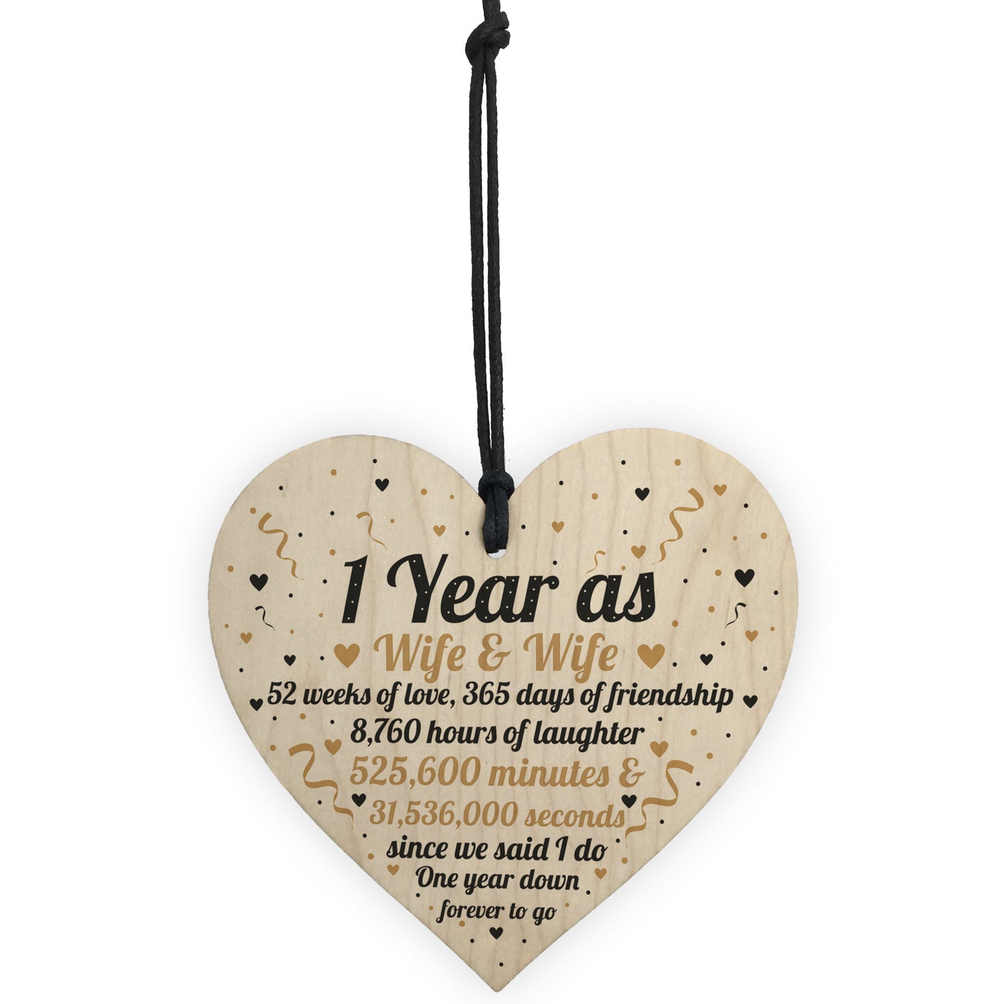 1st Wedding Anniversary Gift For Wife And Wife Wooden Heart