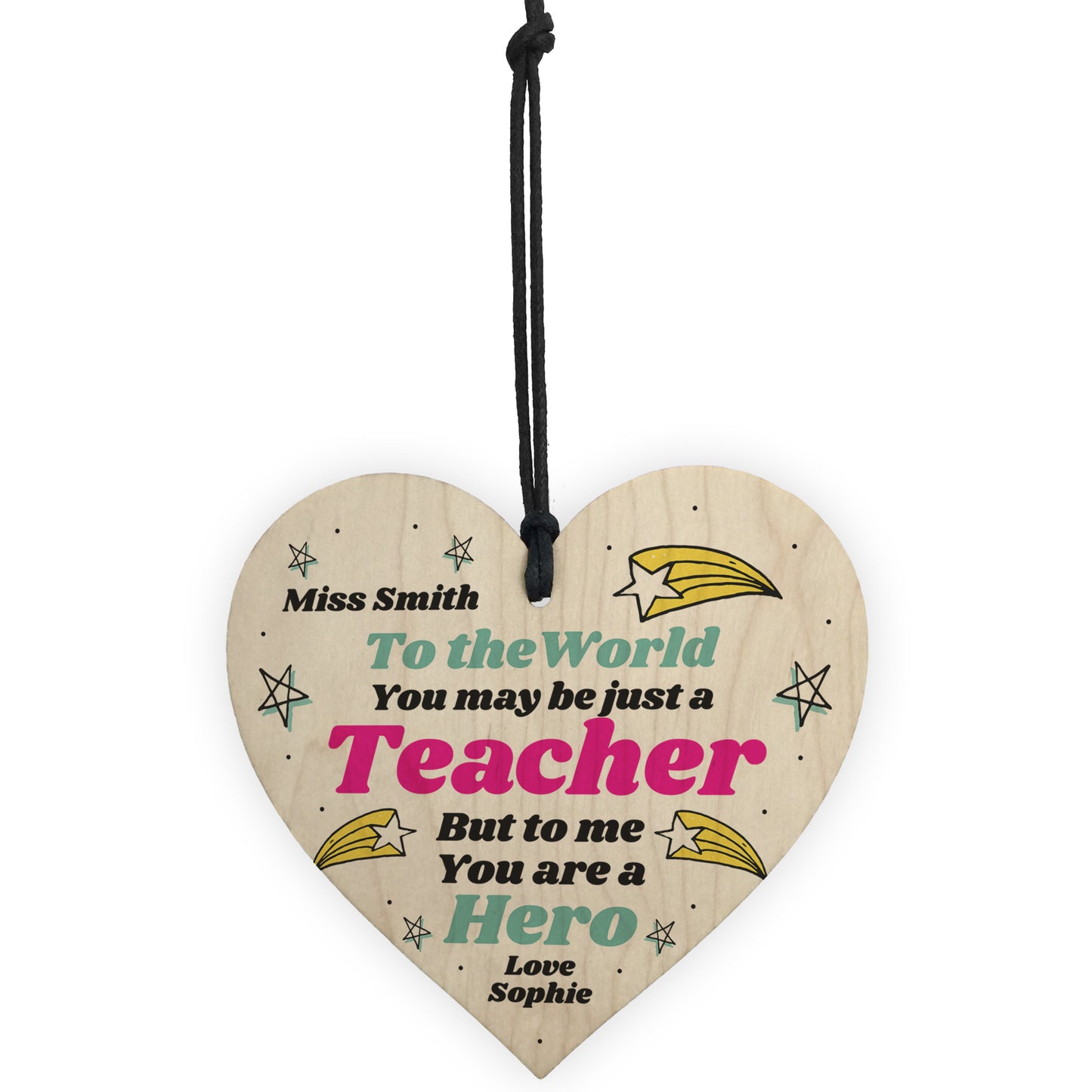 Thank You Gift For Teacher Friendship Gift Personalised Heart