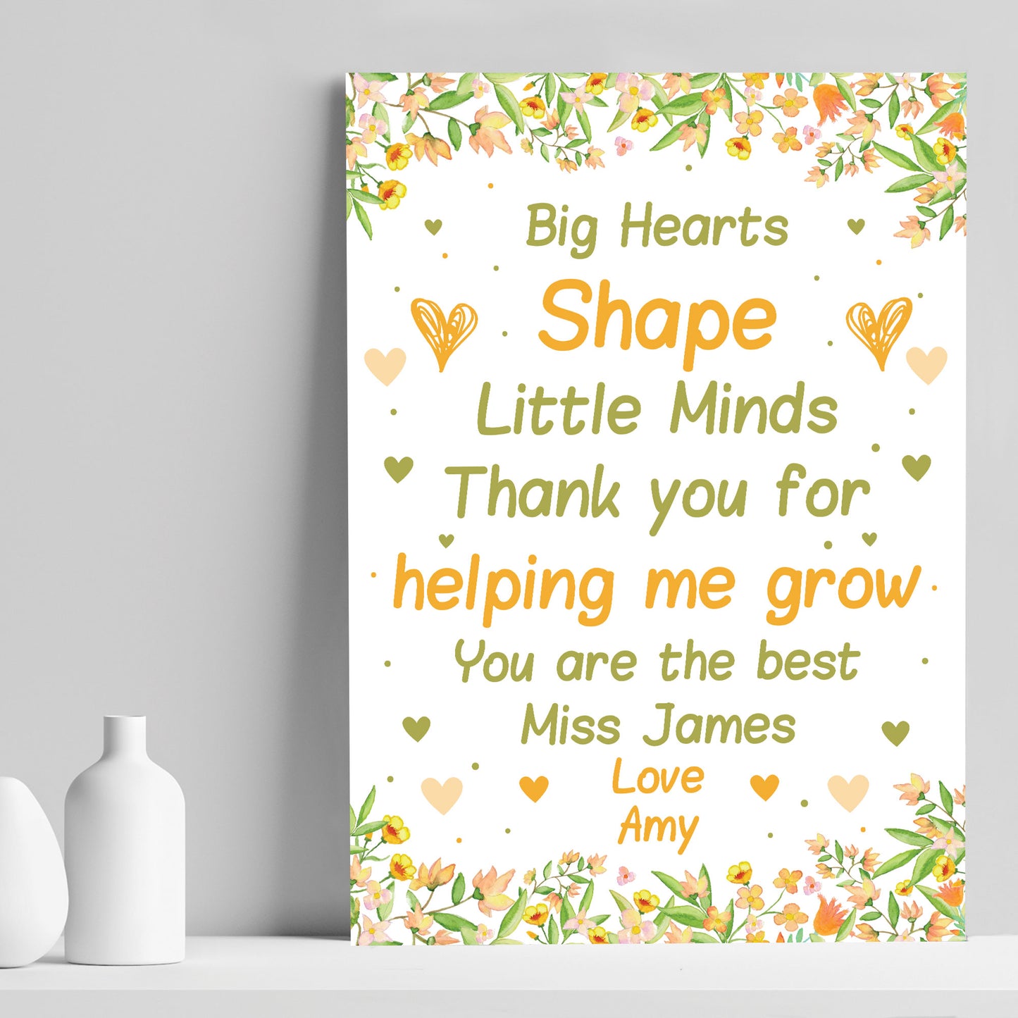 Personalised Thank You Gift Nursery Preschool Teacher Assistant