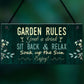 Garden Signs And Plaques Hanging Wall Door Sign Shabby Outside