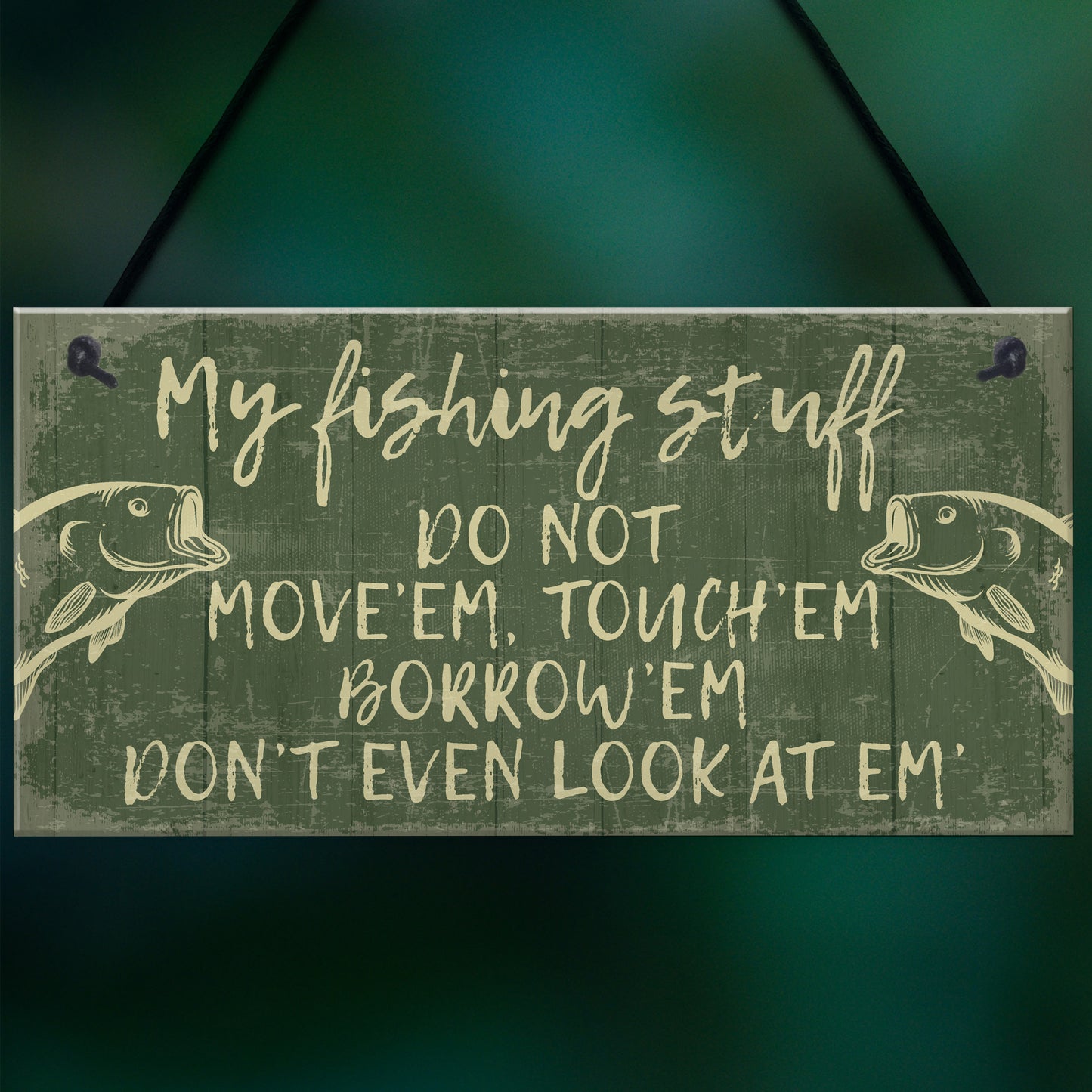 Funny Fishing Fisherman Stuff Sign Garden Shed Man Cave Plaque