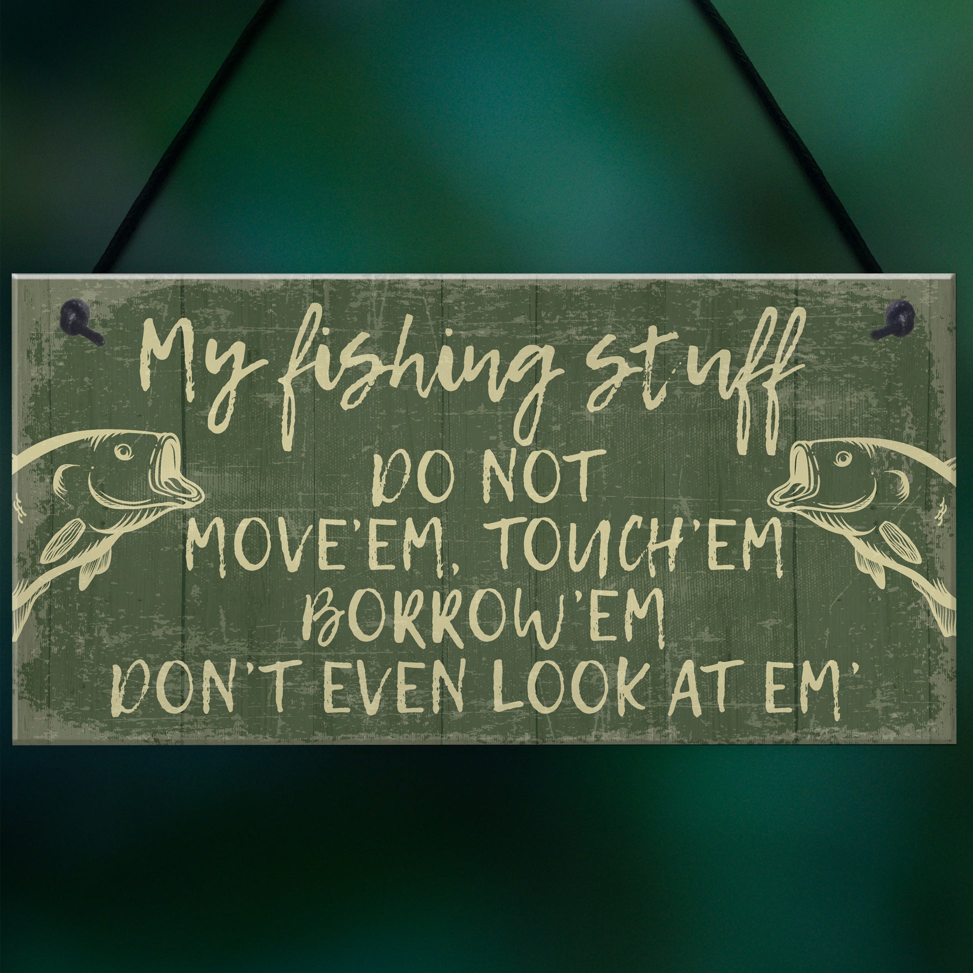 Gone Fishing Sign Plaque Funny Fishing Gifts For Men Man Cave