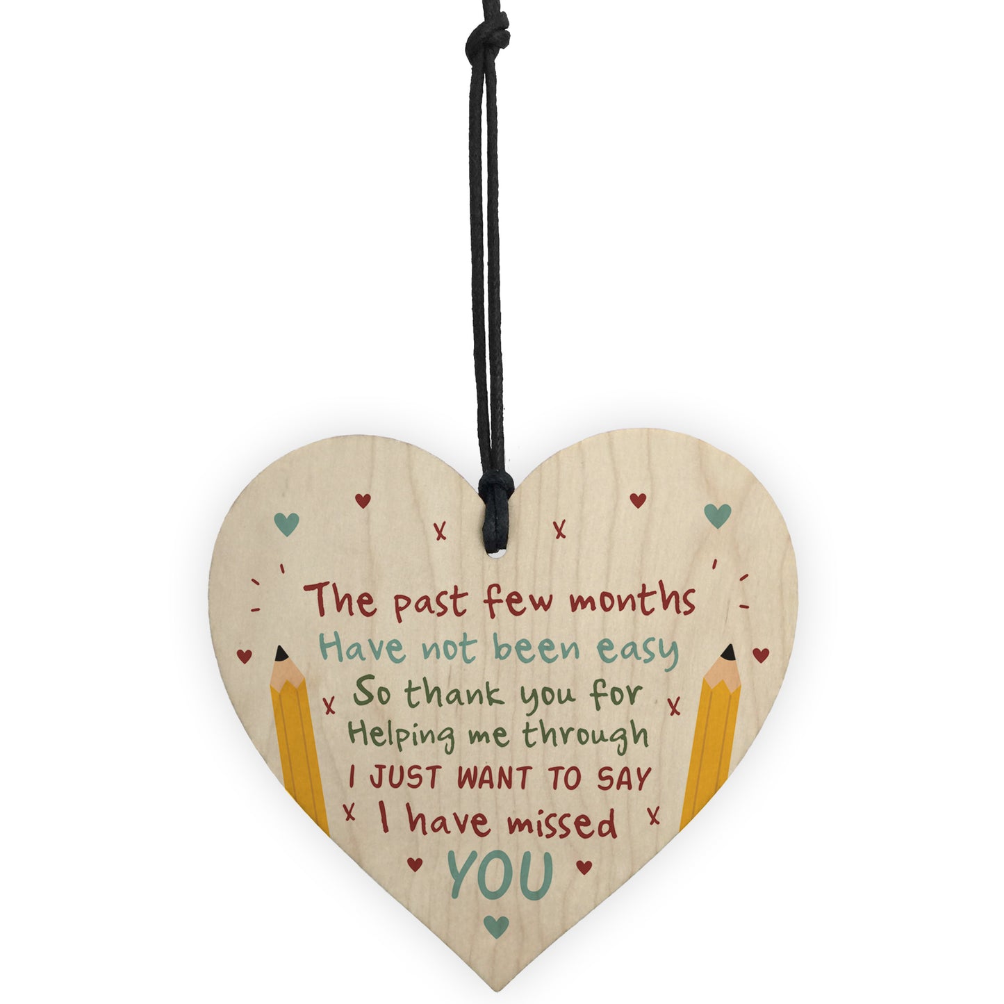 Thank You Teacher Back To School Gift Wooden Heart Sign Gifts