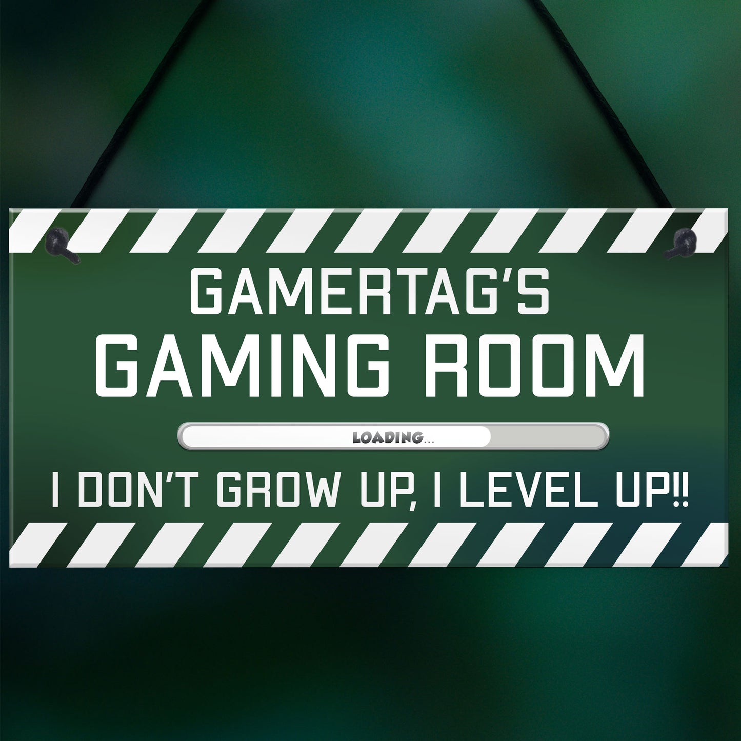 PERSONALISED Gamertag Sign Gaming Room Boys Bedroom Sign