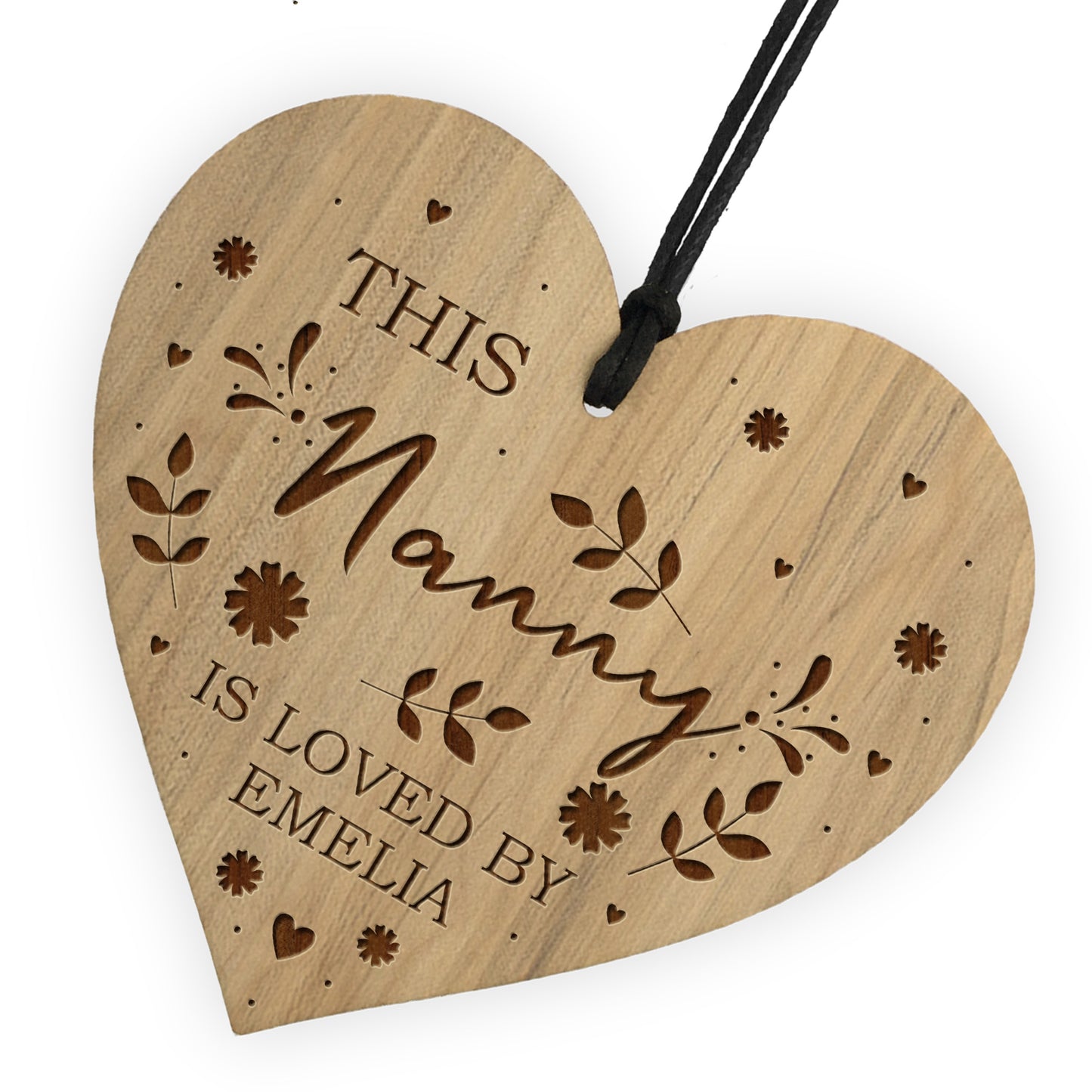 Nanny Gifts For Birthday Christmas Personalised Engraved Heart