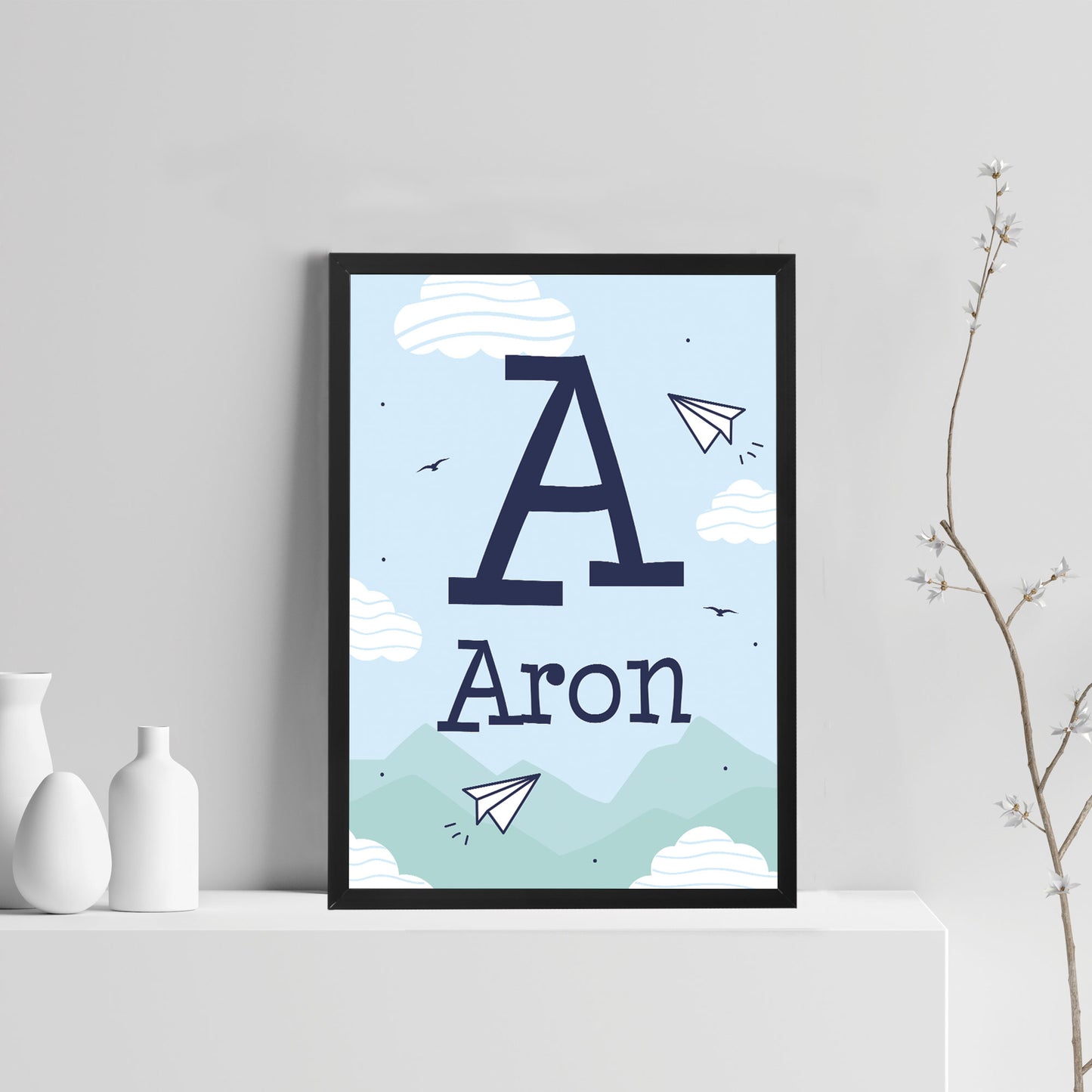 PERSONALISED Nursery Decorations Boys Bedroom Wall Art