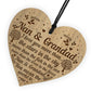 Nan And Grandad Sign Engraved Heart Gift For Grandparents