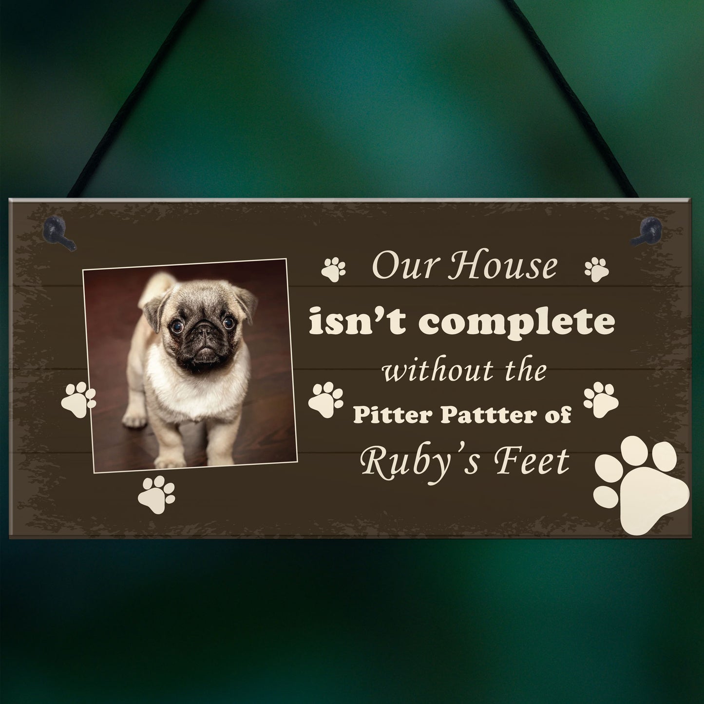 Gift For Dog Lover PERSONALISED Image Pet Gift Dog Sign