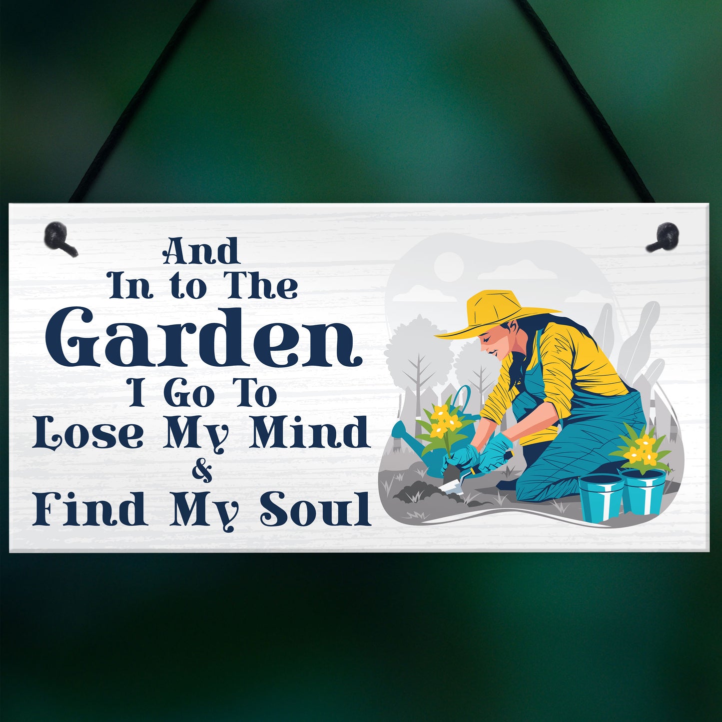 Find My Soul Novelty Hanging Garden Shed Summer House Sign