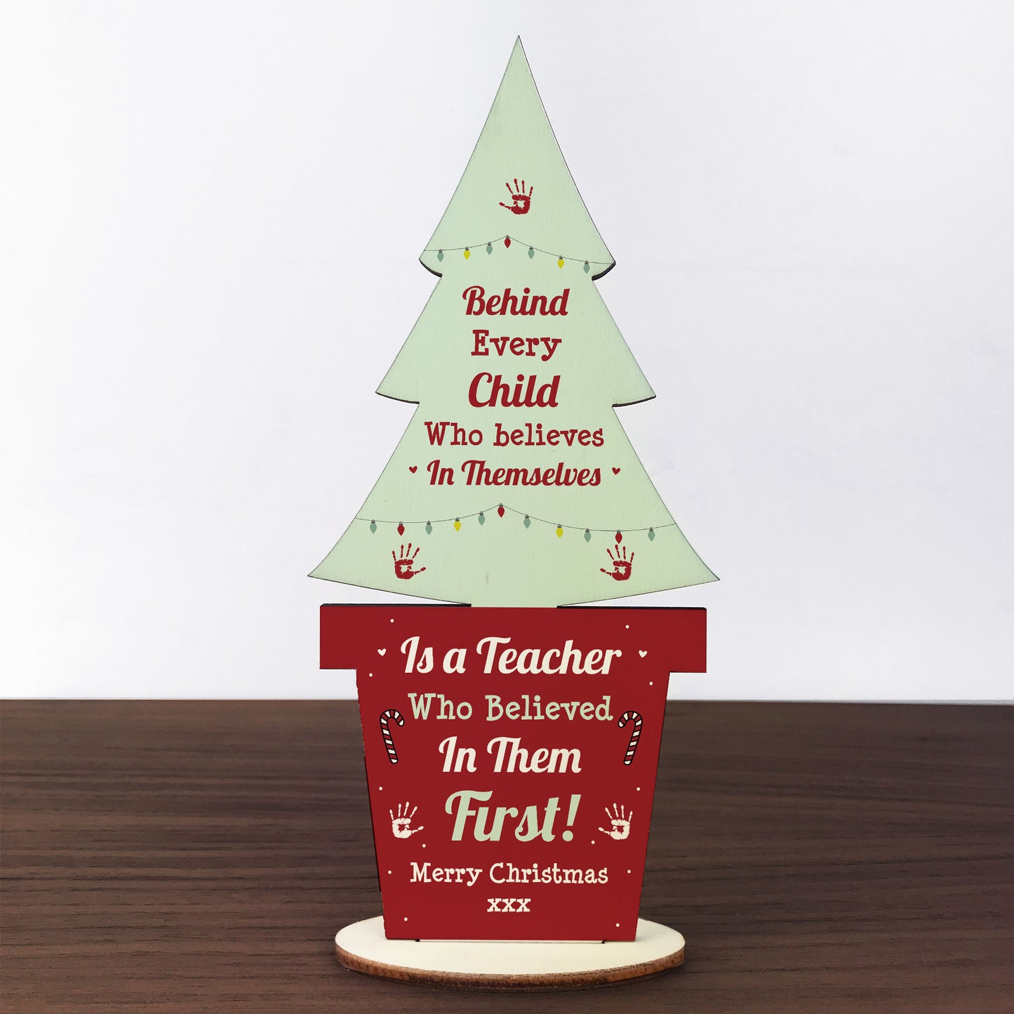 Christmas Gift For Teacher From Child Wood Christmas Tree