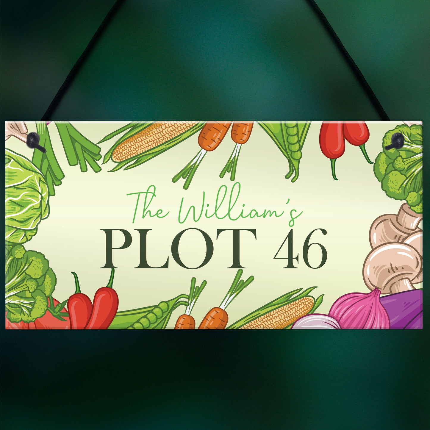 Allotment Sign Outdoor Plaque PLOT NUMBER Personalised Family