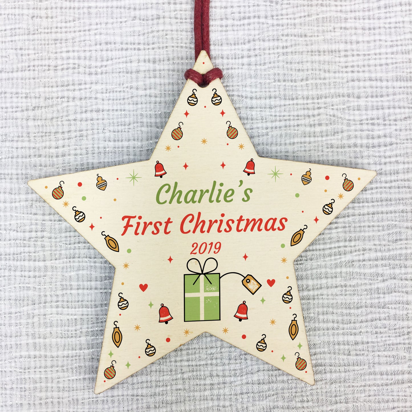 1st Christmas Gift For Boy Girl Baby First Christmas Bauble Star