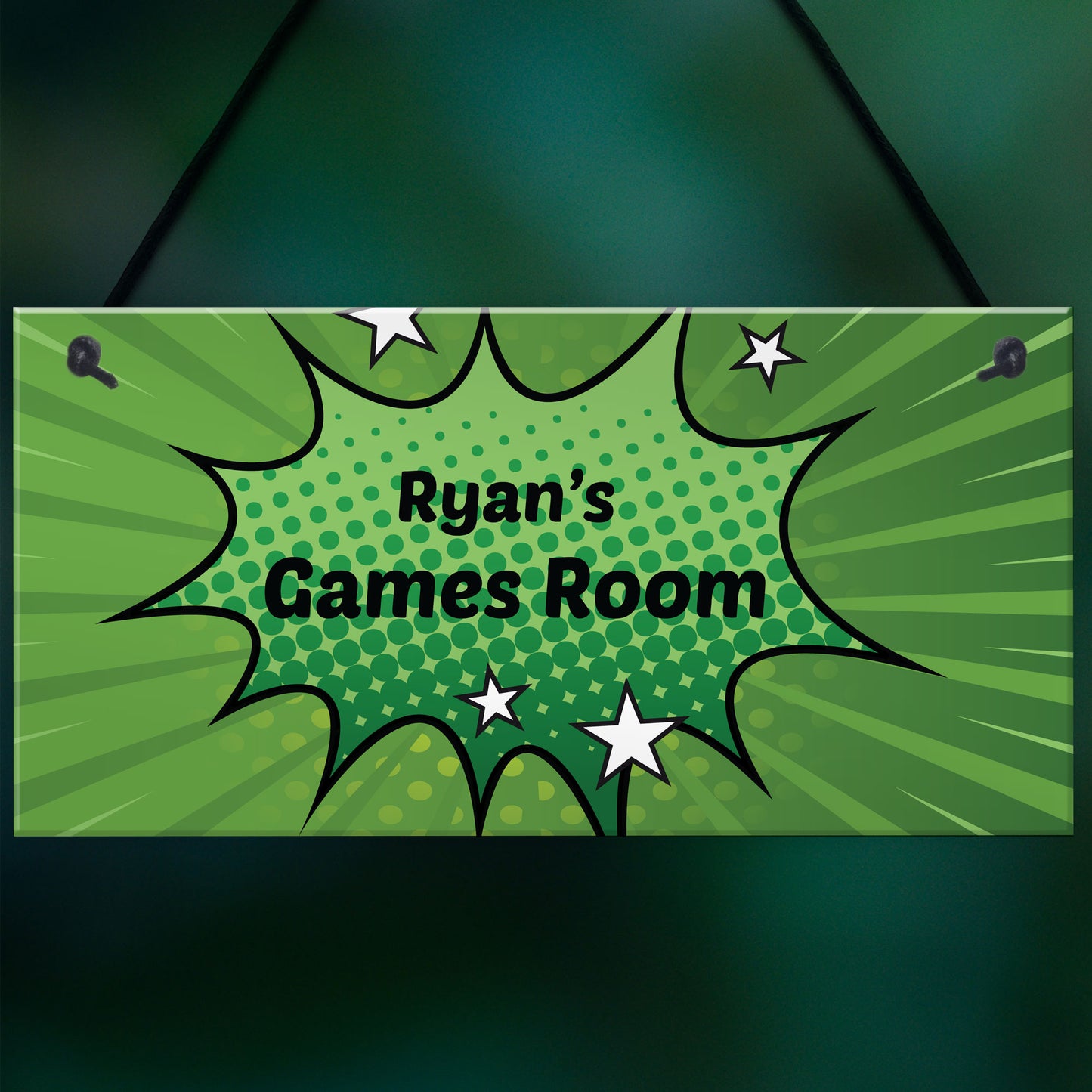 Games Room Sign PERSONALISED Gift For Gamer Bedroom Sign