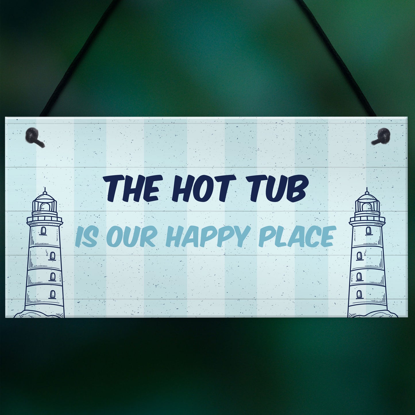 Nautical Theme Hot Tub Sign For Garden Summerhouse Shed