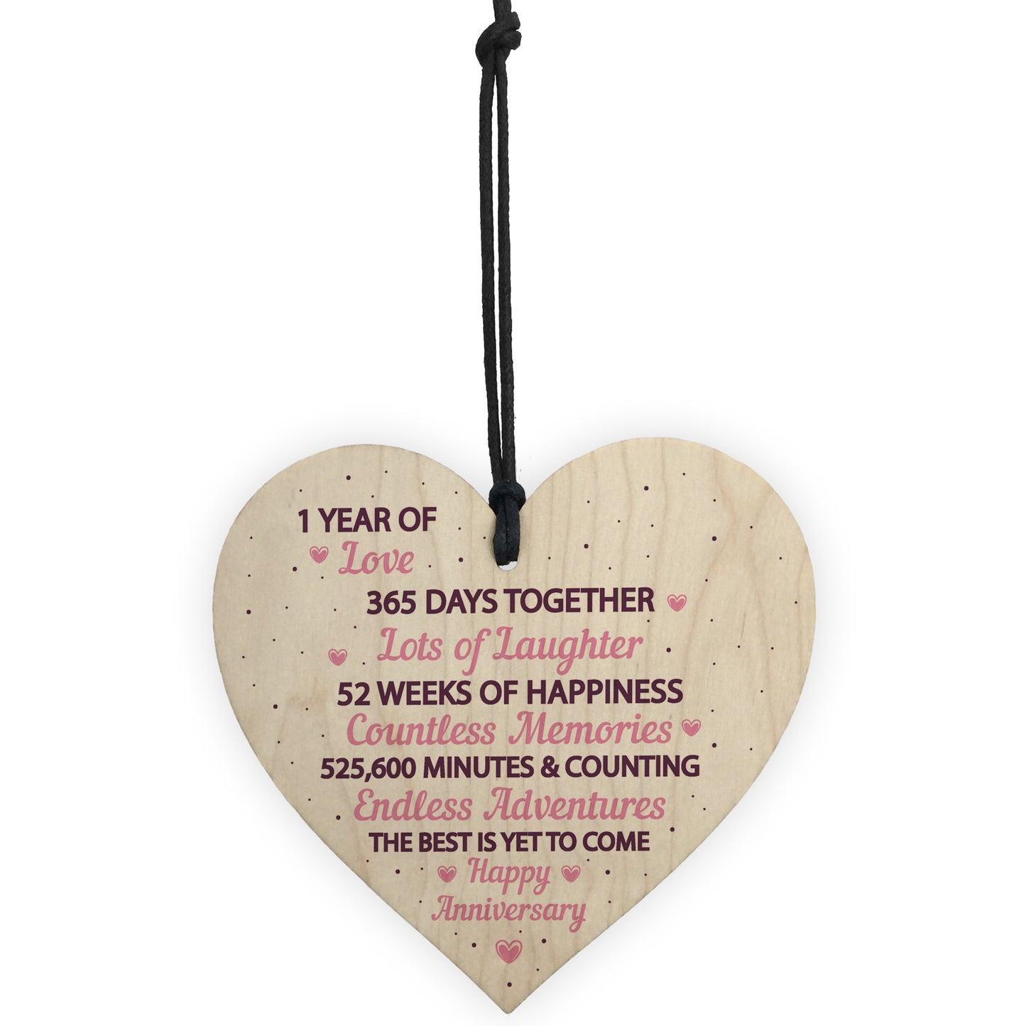 1st Wedding Anniversary Gift Wood Heart First Wedding Gift Wife