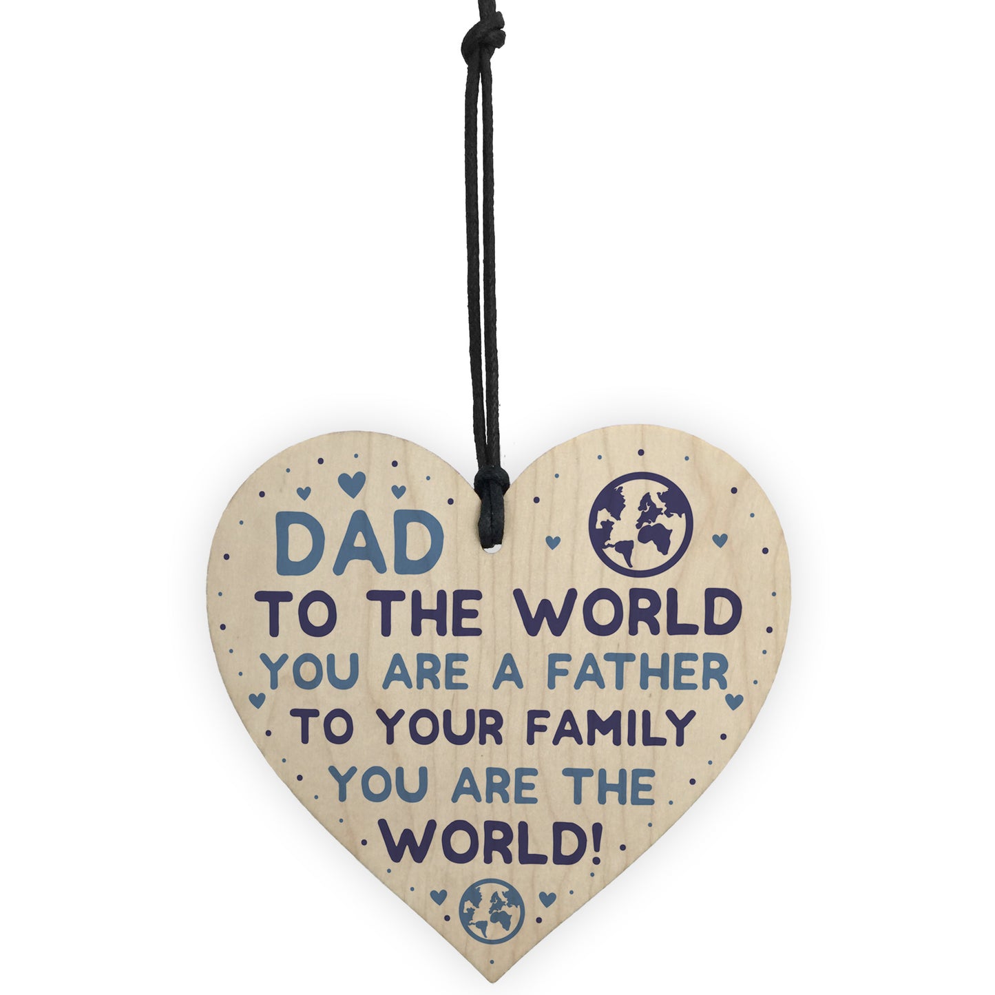 Fathers Day Gifts For Dad Father Wood Heart Dad Birthday Gift