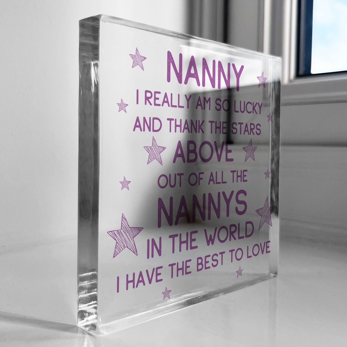 Nanny Gifts Acrylic Block Nanny Christmas Birthday Gifts For Her