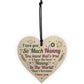 Thank You NANNY Gift For Birthday Christmas Wood Heart Keepsake