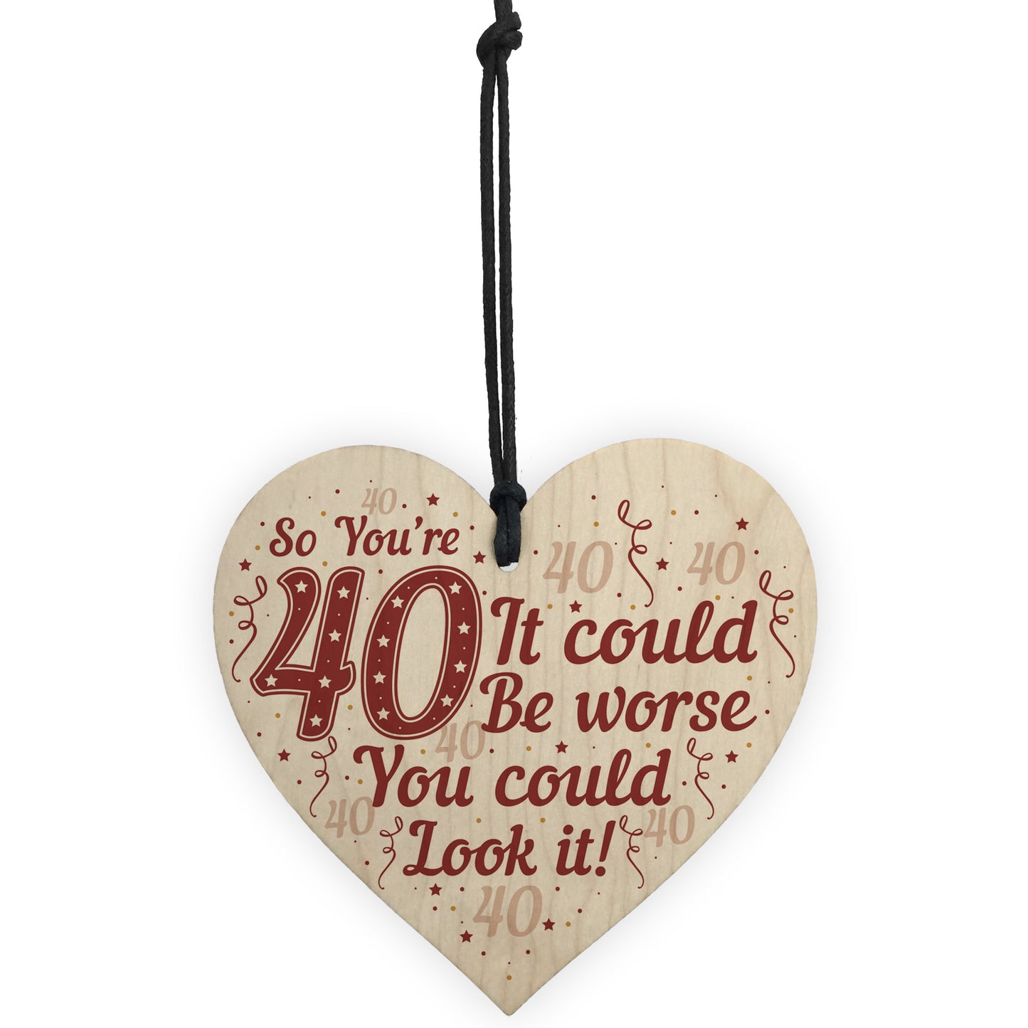 40th Birthday 40 Forty Gifts Novelty Wooden Sign Funny Gift