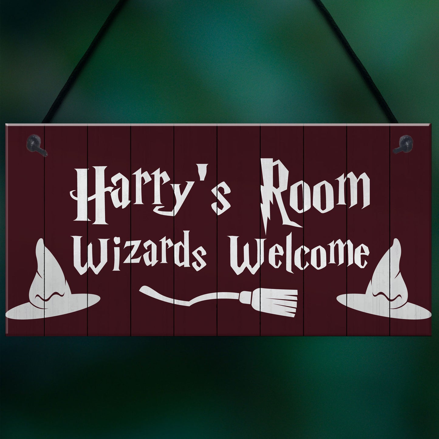 PERSONALISED Bedroom Sign Wizards Welcome Wizard Theme