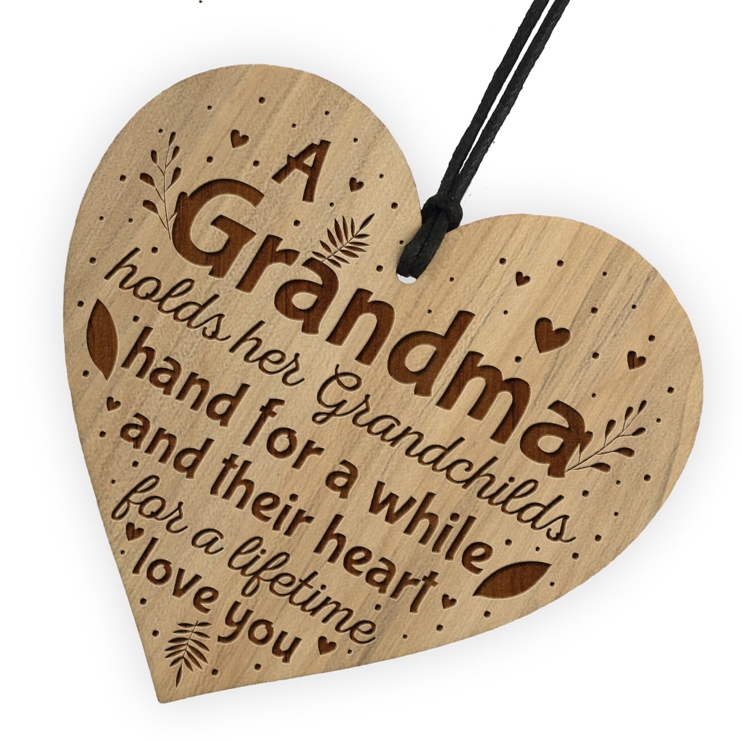 Grandma Gifts Engraved Heart Birthday Christmas Gift For Grandma