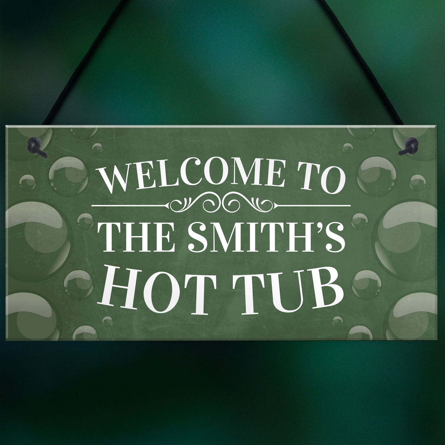 Novelty Hot Tub Decor Personalised Hot Tub Sign Family Gift