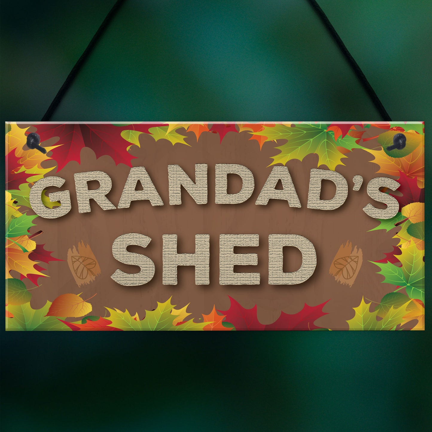 Grandad's Shed Man Cave Workshop Garden Tool Shed Hanging Plaque