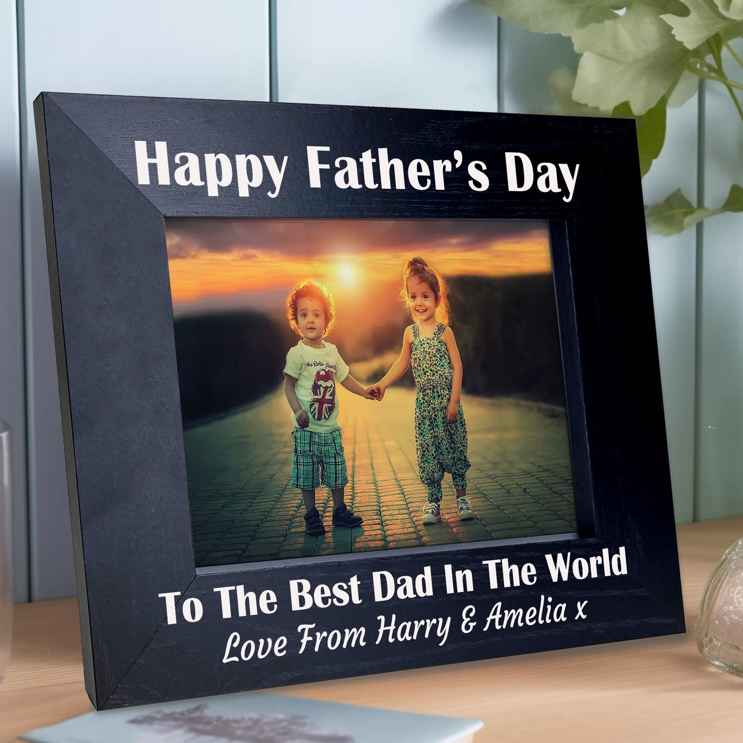 Personalised Best Dad Photo Frame Fathers Day Gift For Dad