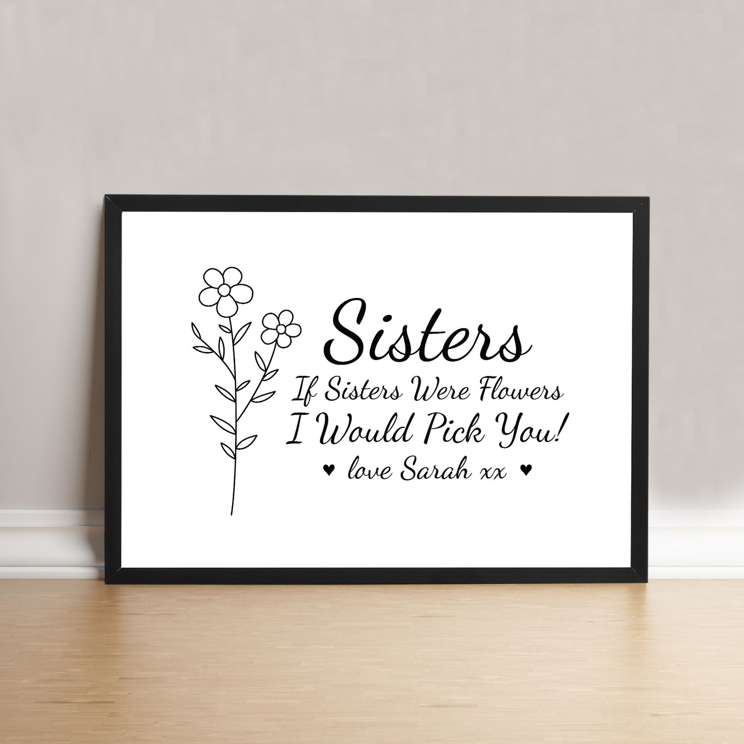 Special Gift For Sister Personalised Sister Framed Print