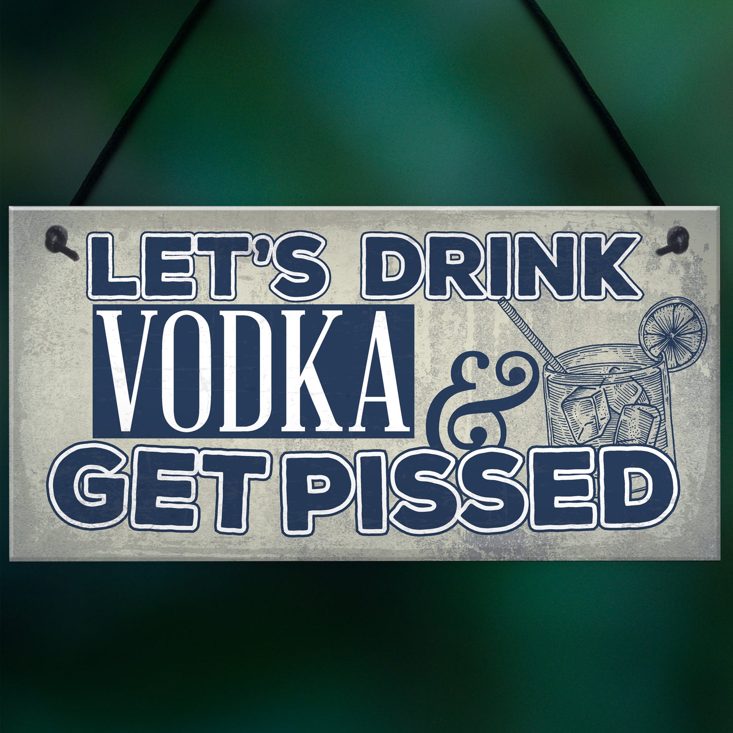 Novelty Vodka Alcohol Gift Funny Man Cave Home Bar Pub Sign