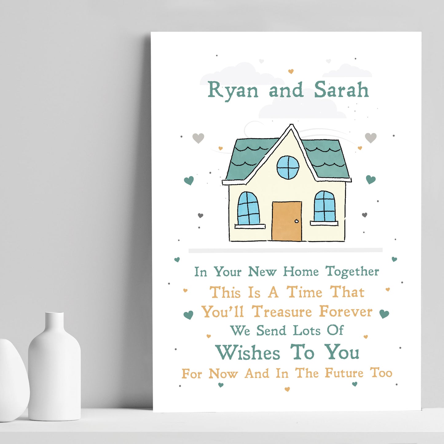 Personalised House Warming Gift First Home Print Congratulations