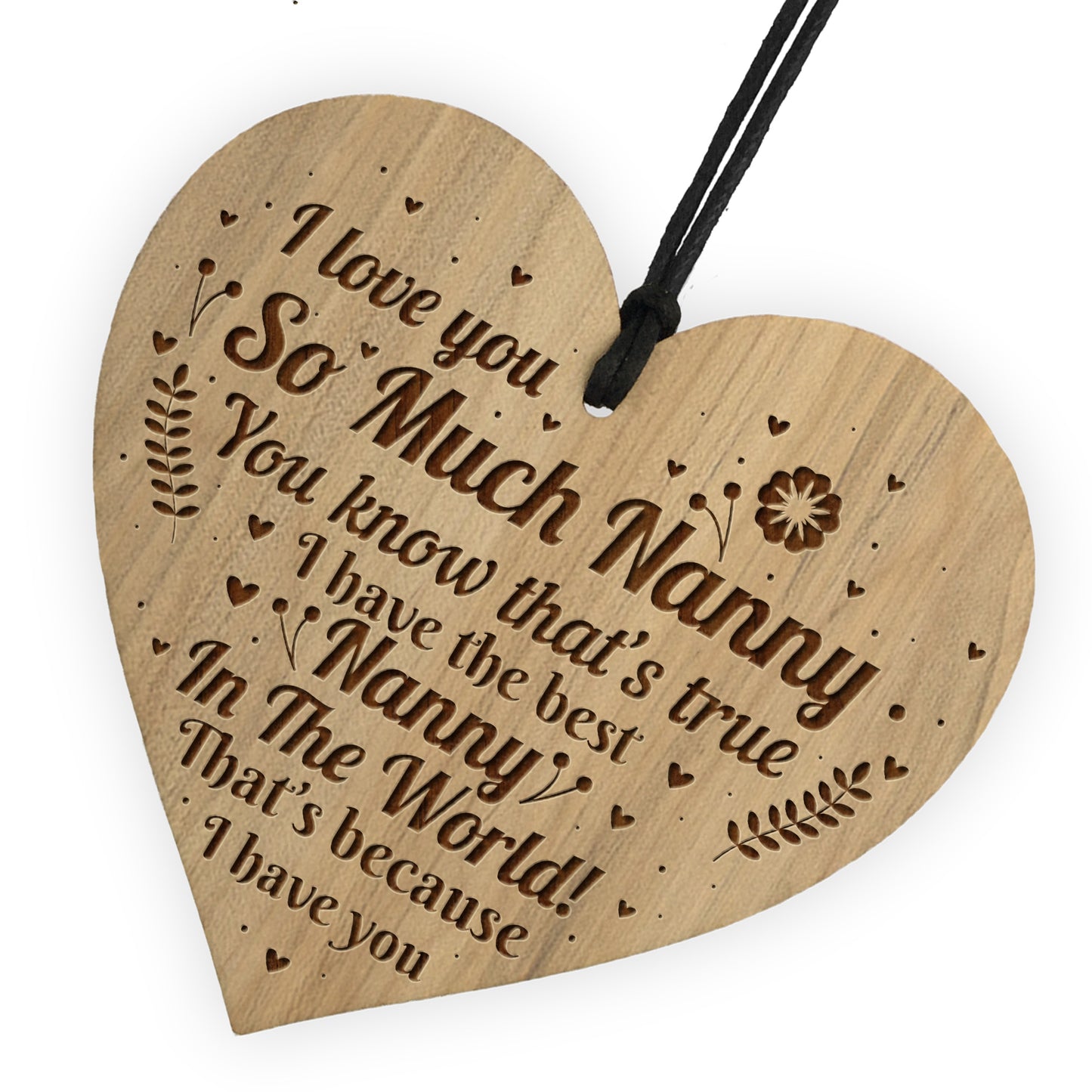 Nanny Birthday Christmas Gift Idea Engraved Heart Nanny Gifts