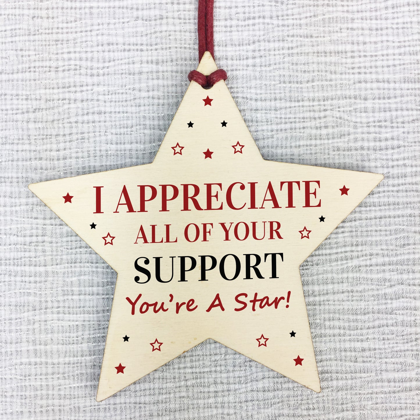 Thank YOU Gift Wooden Hanging Star Teacher Volunteer Friendship