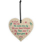 Nan Nanny Card Gifts For Birthday Christmas Wood Heart THANK YOU