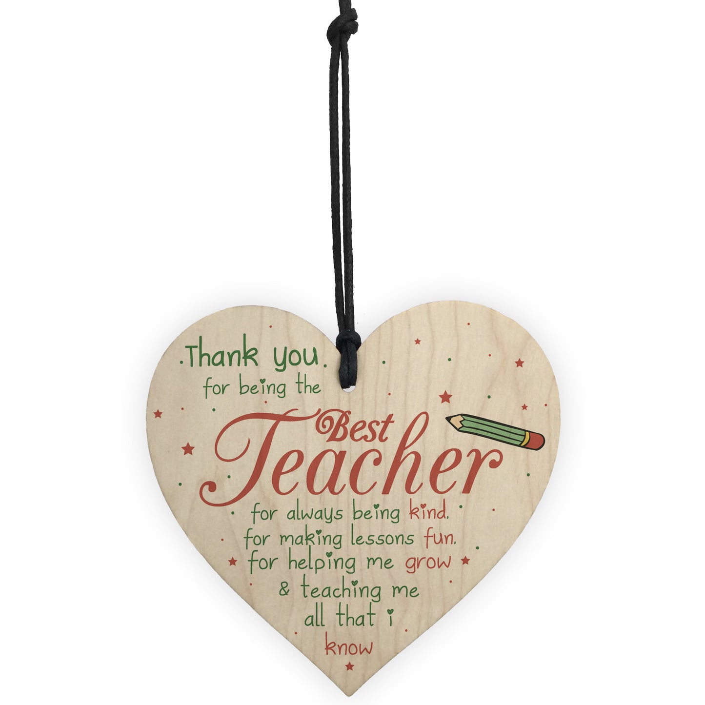 Thank You Best Teacher Gift Heart Best Nursery Gift For Children