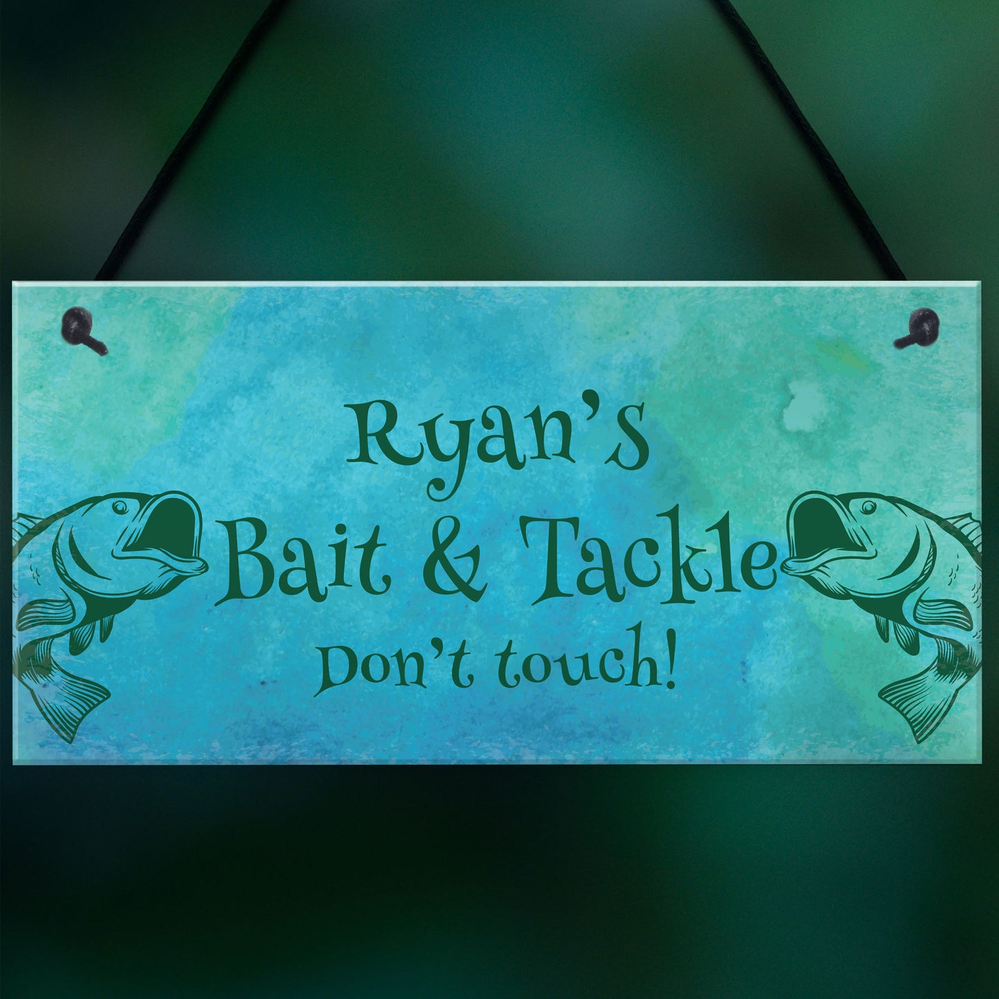 Any Name's Bait and Tackle Sign PERSONALISED Fishing Sign