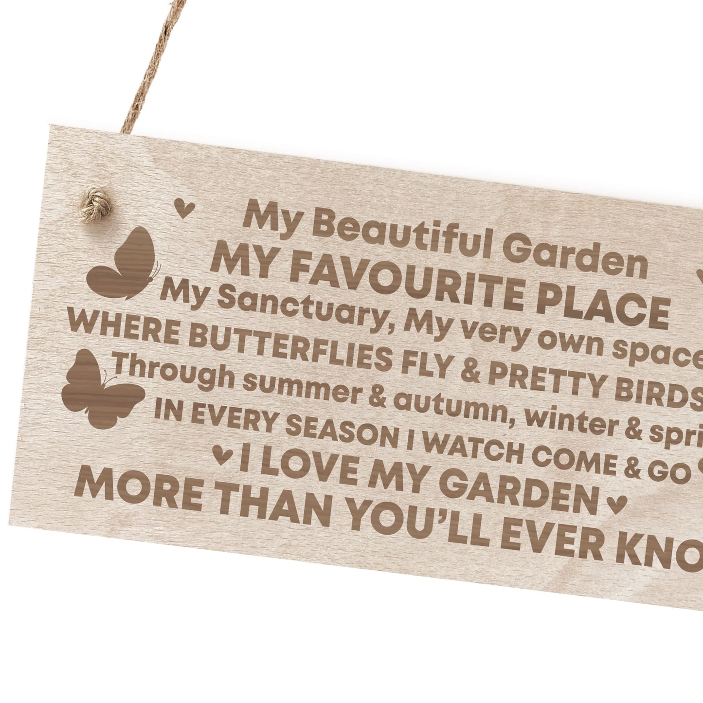 Garden Sign Poem Hanging Garden Shed Fence Summer House Sign