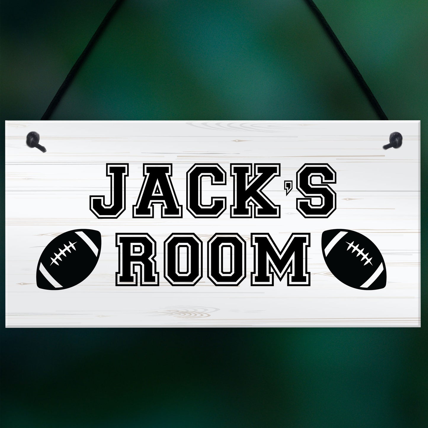 Rugby Room Door Sign PERSONALISED Boys Bedroom Decor Rugby Gifts