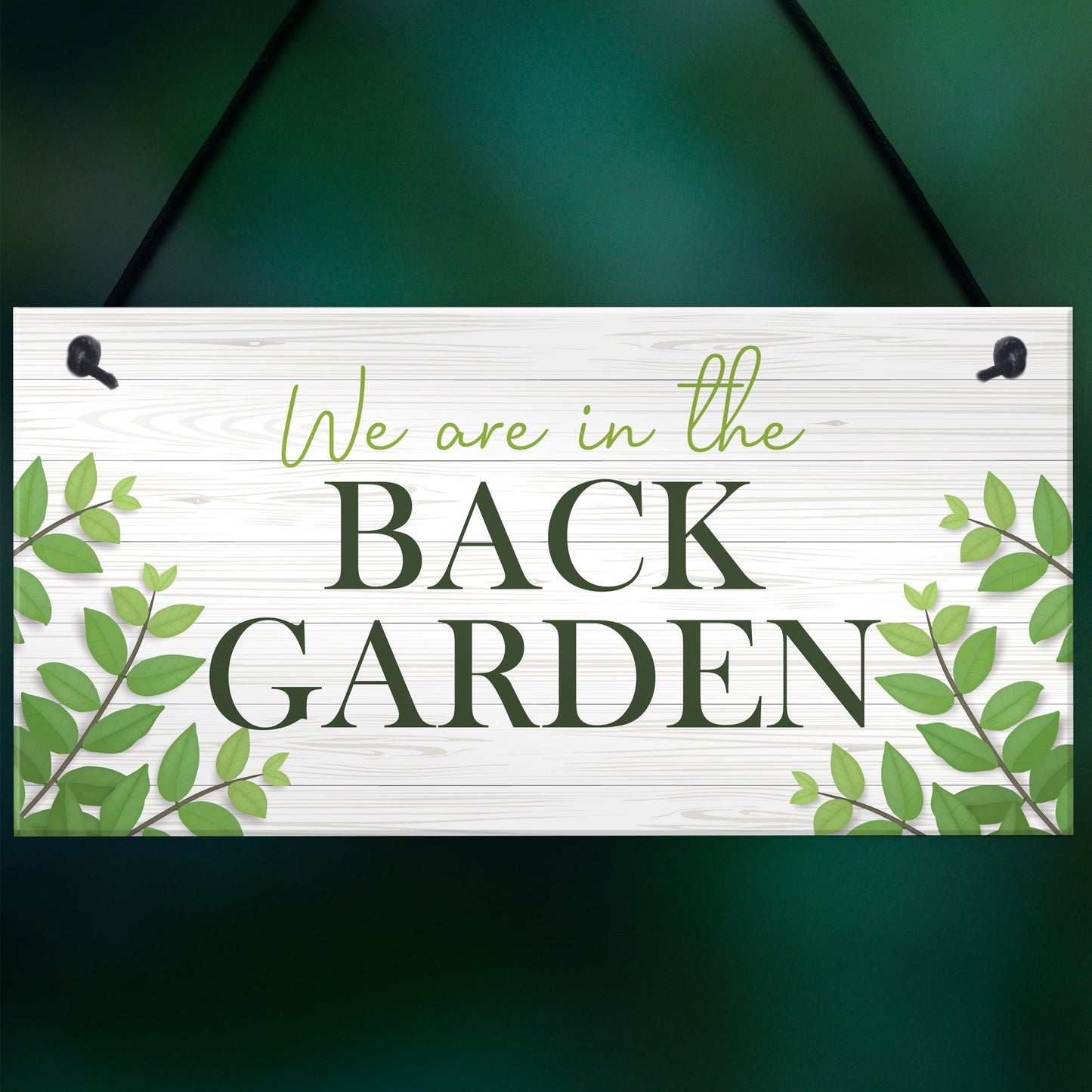 Back Garden Signs Hanging Door Wall Plaque Welcome Sign