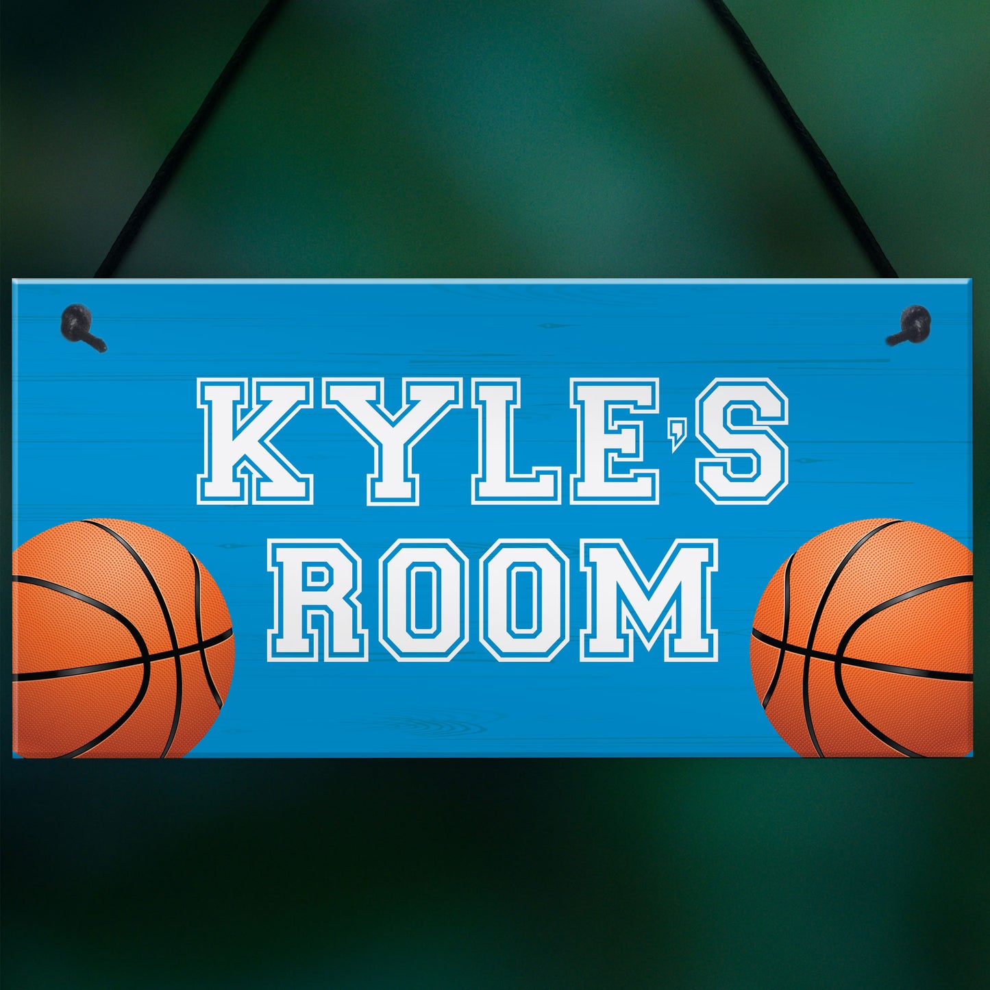 Basketball Room Door Sign PERSONALISED Boys Bedroom Decor