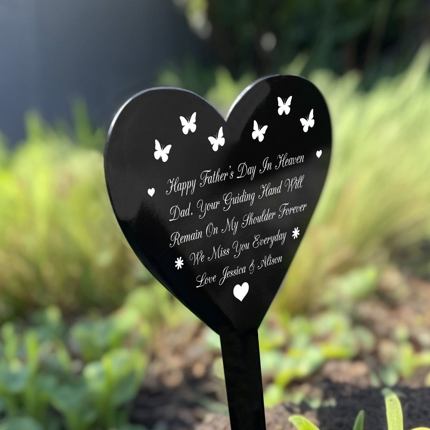 Personalised Fathers Day Gift Memorial Grave Marker Outdoor